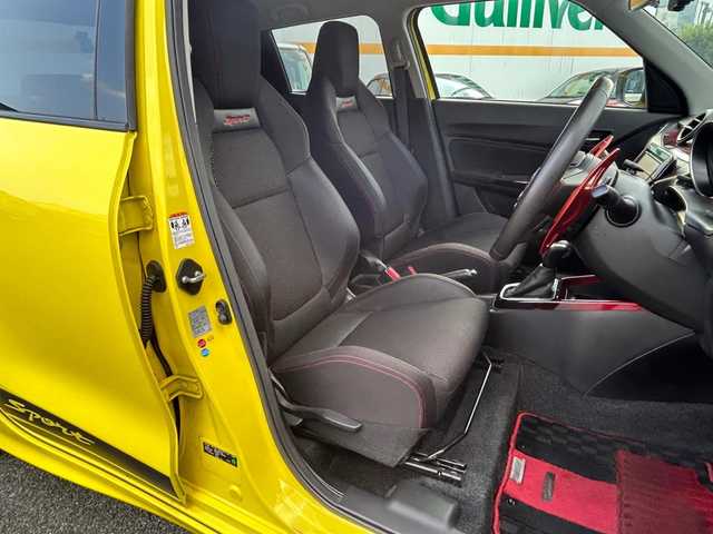 スズキ スイフト スポーツ セーフティPKG 山口県 2019(令1)年 6.5万km チャンピオンイエロー ワンオーナー/社外ナビ/DVD/CD/SD/MSV/BT/USB/フルセグTV/全周囲カメラ/革巻きステアリング/ステアリングスイッチ/パドルシフト/クルーズコントロール/純正LEDヘッドライト/純正フォグランプ/オートライト/社外１７インチアルミホイール/社外車高調/純正エアロパーツ/右前席シートヒーター/衝突被害軽減ブレーキ/横滑り防止/LKA/スマートキー×２/前後タイプドライブレコーダー/純正フロアマット/電動格納ウインカードアミラー