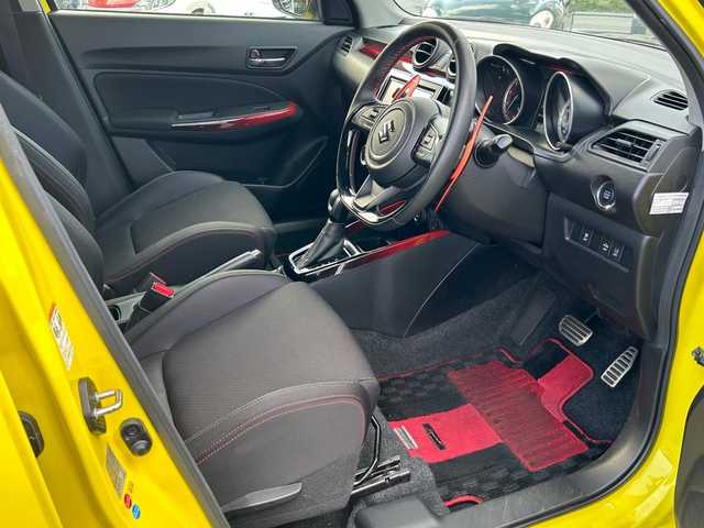 スズキ スイフト スポーツ セーフティPKG 山口県 2019(令1)年 6.5万km チャンピオンイエロー ワンオーナー/社外ナビ/DVD/CD/SD/MSV/BT/USB/フルセグTV/全周囲カメラ/革巻きステアリング/ステアリングスイッチ/パドルシフト/クルーズコントロール/純正LEDヘッドライト/純正フォグランプ/オートライト/社外１７インチアルミホイール/社外車高調/純正エアロパーツ/右前席シートヒーター/衝突被害軽減ブレーキ/横滑り防止/LKA/スマートキー×２/前後タイプドライブレコーダー/純正フロアマット/電動格納ウインカードアミラー