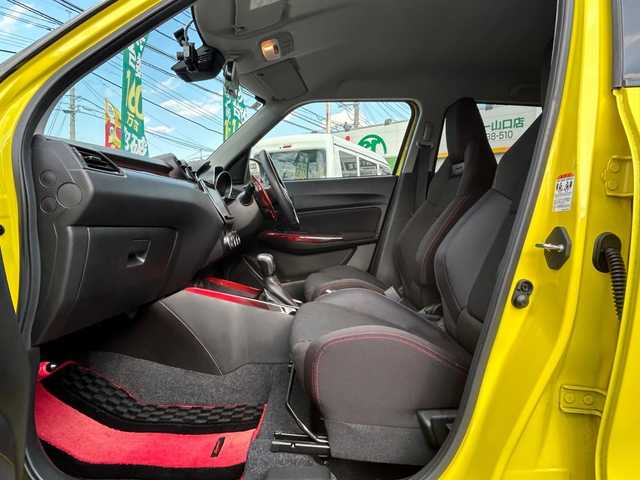 スズキ スイフト スポーツ セーフティPKG 山口県 2019(令1)年 6.5万km チャンピオンイエロー ワンオーナー/社外ナビ/DVD/CD/SD/MSV/BT/USB/フルセグTV/全周囲カメラ/革巻きステアリング/ステアリングスイッチ/パドルシフト/クルーズコントロール/純正LEDヘッドライト/純正フォグランプ/オートライト/社外１７インチアルミホイール/社外車高調/純正エアロパーツ/右前席シートヒーター/衝突被害軽減ブレーキ/横滑り防止/LKA/スマートキー×２/前後タイプドライブレコーダー/純正フロアマット/電動格納ウインカードアミラー