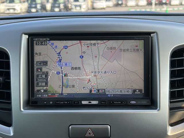 スズキ ワゴンＲ FX 茨城県 2014(平26)年 8.1万km ミステリアスバイオレットパール HDDナビ/フルセグTV/DVD/CD/FM/AM/アイドリングストップ/AAC/ハロゲンヘッドライト/ETC/エアバック