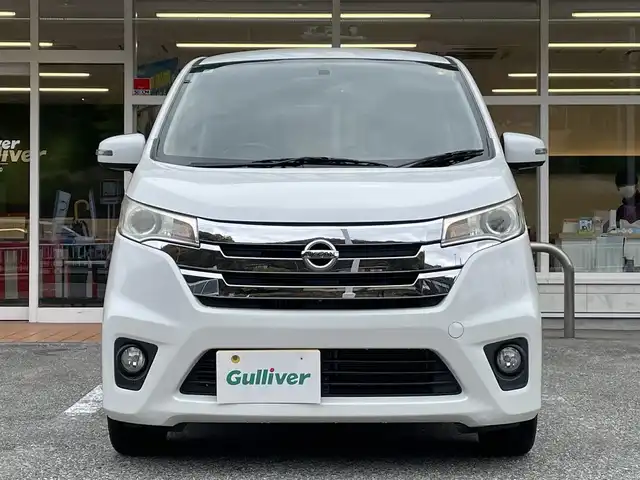 日産 デイズ ハイウェイスターG ターボ 岐阜県 2014(平26)年 6万km ホワイトパール ４WD/純正ナビ(AM/FM/TV/CD/DVD)/全周囲カメラ/シートヒーター/オートライト/スマートキー/純正フロアマット/保証書/取扱説明書/スペアキー