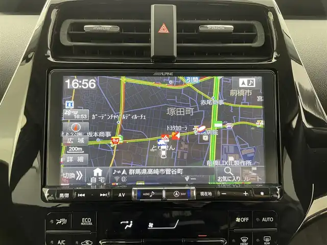 トヨタ プリウス Sセーフティプラス 群馬県 2017(平29)年 6.1万km スティールブロンドM アルパイン９インチメモリナビ/・フルセグTV/BT/SD/DVD/CD/AM/FM/=====/アルパイン９インチナビ　バックカメラ　パーキングアシスト　インテリジェントクリアランスソナー　トヨタセーフティセンス　カラーヘッドアップディスプレイ　ＬＥＤヘッドランプ　プッシュスタート　禁煙車