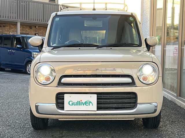 スズキ ラパン ショコラ X 神奈川県 2013(平25)年 5.8万km ミルクティーベージュメタリック/スペリアホワイト ワンオーナー/純正SDナビ/　USB/ワンセグTV/バックカメラ/ルーフラック/ビルトインETC/純正14インチAW/純正フロアマット/オートライト/電動格納ミラー/プッシュスタート/取扱説明書/保証書/スペアキー