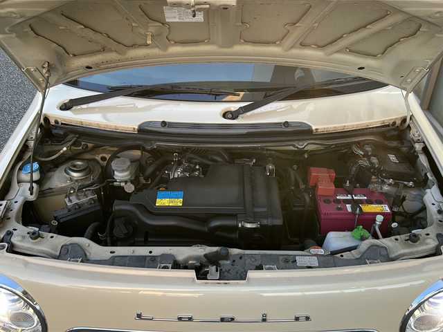 スズキ ラパン ショコラ X 神奈川県 2013(平25)年 5.8万km ミルクティーベージュメタリック/スペリアホワイト ワンオーナー/純正SDナビ/　USB/ワンセグTV/バックカメラ/ルーフラック/ビルトインETC/純正14インチAW/純正フロアマット/オートライト/電動格納ミラー/プッシュスタート/取扱説明書/保証書/スペアキー