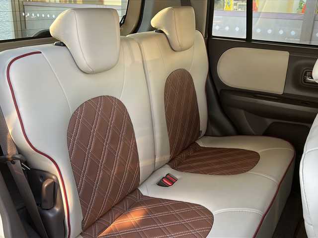 スズキ ラパン ショコラ X 神奈川県 2013(平25)年 5.8万km ミルクティーベージュメタリック/スペリアホワイト ワンオーナー/純正SDナビ/　USB/ワンセグTV/バックカメラ/ルーフラック/ビルトインETC/純正14インチAW/純正フロアマット/オートライト/電動格納ミラー/プッシュスタート/取扱説明書/保証書/スペアキー