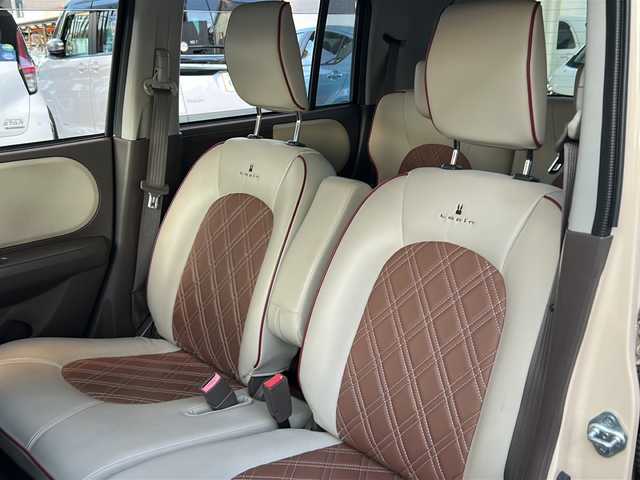 スズキ ラパン ショコラ X 神奈川県 2013(平25)年 5.8万km ミルクティーベージュメタリック/スペリアホワイト ワンオーナー/純正SDナビ/　USB/ワンセグTV/バックカメラ/ルーフラック/ビルトインETC/純正14インチAW/純正フロアマット/オートライト/電動格納ミラー/プッシュスタート/取扱説明書/保証書/スペアキー