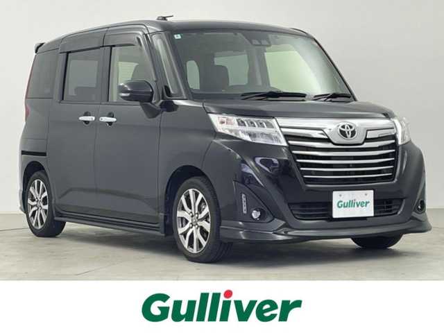 トヨタ ルーミー カスタムG－T 千葉県 2020(令2)年 4.4万km ブラックマイカメタリック 禁煙車/トヨタセーフティセンス/・先行車発進システム/・車線逸脱警報システム/・クリアランスソナー/両側電動ドア/純正9インチメモリナビ/・型番：NSZT-Y68T/・CD/DVD/Bluetooth/フルセグTV/・全方位カメラ/・ビルトインETC2.0/革巻きステアリング/・ステアリングスイッチ/クルーズコントロール/DNシートヒーター/純正フロアマット/純正ドアバイザー/純正15インチAW/電動格納ウインカーミラー/オートライト/・オートマチックハイビーム/・LEDヘッドライト/・LEDフォグランプ/アイドリングストップ/プッシュスタート/・スマートキー/・スペアキー