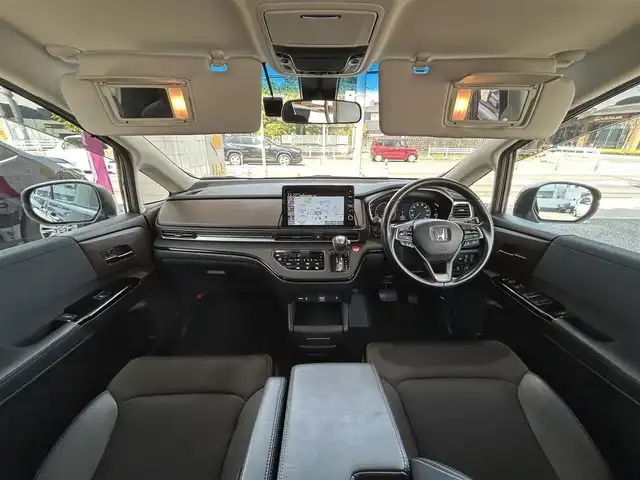 ホンダ オデッセイ アブソルート EX 愛知県 2021(令3)年 4.6万km プレミアムスパークルブラックパール ワンオーナー/純正メモリナビ(FM/AM/CD/DVD/BT/iPod/AppleCarPlay/USB/HDMI/フルセグ)/ホンダセンシング/　・後方誤発進抑制機能/　・車線維持支援システム/　・衝突軽減システム/　・アダクティブクルーズコントロール/オッドマン/クリアランスソナー・コーナーセンサー/ETC2.0/バックカメラ/純正後席モニター/ハーフレザーシート/パワーシート/シートヒーター/パワーバックドア/両側パワースライドドア/パドルシフト/ドライブレコーダー/LEDヘッドライト/フォグランプ/革巻きステアリング/純正AW18インチ/電動格納ミラー/アイドリングストップ/プッシュスタート/スマートキー/エンジンスターター/ステアリングリモコン/ハンズフリー/ABS/保証書