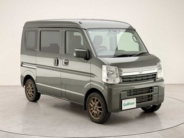 スズキ エブリイ JOIN 兵庫県 2022(令4)年 2.5万km クールカーキPM 純正ディスプレイオーディオ/BT USB Apple Car Play Android Auto/バックカメラ/衝突軽減ブレーキ/LDA/コーナーセンサー/アイドリングストップ/オーバーヘッドコンソール/オートライト/純正ラバーマット/リモコンキー/社外14インチアルミ/ブロックタイヤ
