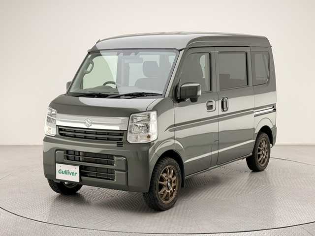 スズキ エブリイ JOIN 兵庫県 2022(令4)年 2.5万km クールカーキPM 純正ディスプレイオーディオ/BT USB Apple Car Play Android Auto/バックカメラ/衝突軽減ブレーキ/LDA/コーナーセンサー/アイドリングストップ/オーバーヘッドコンソール/オートライト/純正ラバーマット/リモコンキー/社外14インチアルミ/ブロックタイヤ