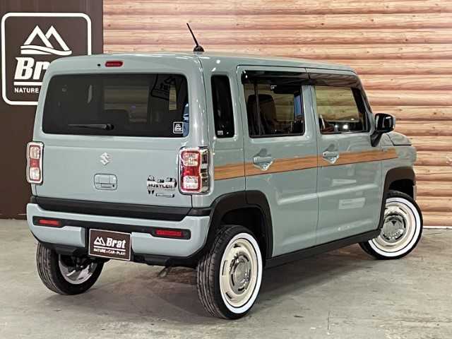 スズキ ハスラー HYBRID X ターボ 福島県 2021(令3)年 1.1万km オフブルーM AIS検査済み/【社外パーツ取付有】/前席シートヒーター/レーダークルーズコントロール/クリアランスソナー/アイドリングストップ/パドルシフト/ドライブレコーダー/SDデッキ/レーンキープアシスト/衝突被害軽減ブレーキ/純正LEDヘッドライト/15インチAW　DEANクロスカントリー（社外）/NANKANG ECO-2+ ホワイトリボン　165/60R15（新品）（社外）/ダムド　CLASSICO フェイスチェンジキット（社外）/ダムド　 CLASICOウッドストライプ（社外）/ATOTO　ディスプレイオーディオ（社外）