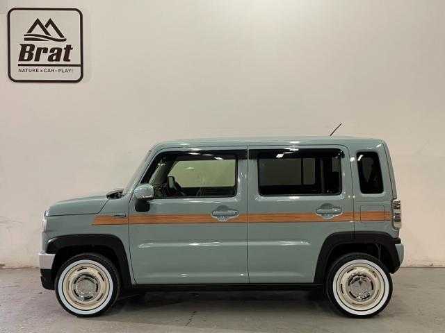 スズキ ハスラー HYBRID X ターボ 福島県 2021(令3)年 1.1万km オフブルーM AIS検査済み/【社外パーツ取付有】/前席シートヒーター/レーダークルーズコントロール/クリアランスソナー/アイドリングストップ/パドルシフト/ドライブレコーダー/SDデッキ/レーンキープアシスト/衝突被害軽減ブレーキ/純正LEDヘッドライト/15インチAW　DEANクロスカントリー（社外）/NANKANG ECO-2+ ホワイトリボン　165/60R15（新品）（社外）/ダムド　CLASSICO フェイスチェンジキット（社外）/ダムド　 CLASICOウッドストライプ（社外）/ATOTO　ディスプレイオーディオ（社外）