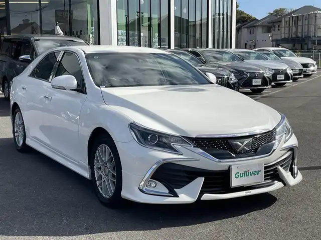 トヨタ マークＸ 250G 長崎県 2017(平29)年 8.9万km ホワイトパールクリスタルシャイン 純正SDナビ/CD/DVD/BT/フルセグTV/バックカメラ/D席パワーシート/プリクラッシュセーフティシステム/レーダークルーズコントロール/モデリスタエアロ/ドライブレコーダー/LEDオートヘッドライト/社外17インチAW/ビルトインETC2.0