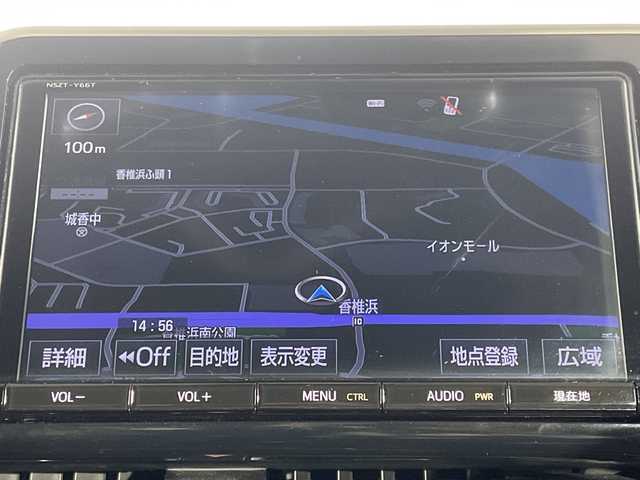 トヨタ Ｃ－ＨＲ G 福岡県 2017(平29)年 8.4万km ブラックマイカ 純正9インチメモリナビ/・CD/DVD/BT/フルセグTV/・バックモニター/トヨタセーフティセンス/・プリクラッシュセーフティ/・レーンディパーチャーアラート/・オートハイビーム/・レーダークルーズコントロール/・ブラインドスポットモニター/クリアランスソナー/ハーフレザーシート/・シートヒーター（D/N)/革巻きステアリング/・ステアリングリモコン/LEDヘッドライト/・オートライト/・フォグランプ/スマートキー/・プッシュスタート/・スペアキー/純正18インチアルミホイール/純正フロアマット/純正ドアバイザー