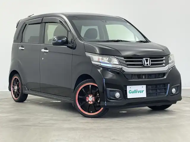 ホンダ Ｎ ＷＧＮ カスタム G 新潟県 2014(平26)年 9.7万km スマートブラック 社外SDナビ/バックモニター/純正フロアマット/ハーフレザーシート/社外16インチAW夏タイヤ/横滑り防止機能