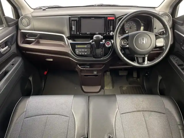 ホンダ Ｎ ＷＧＮ カスタム G 新潟県 2014(平26)年 9.7万km スマートブラック 社外SDナビ/バックモニター/純正フロアマット/ハーフレザーシート/社外16インチAW夏タイヤ/横滑り防止機能