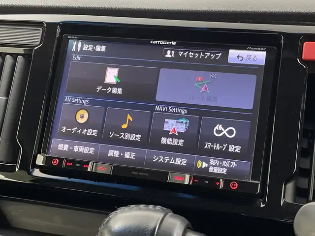 ホンダ Ｎ ＷＧＮ カスタム G 新潟県 2014(平26)年 9.7万km スマートブラック 社外SDナビ/バックモニター/純正フロアマット/ハーフレザーシート/社外16インチAW夏タイヤ/横滑り防止機能