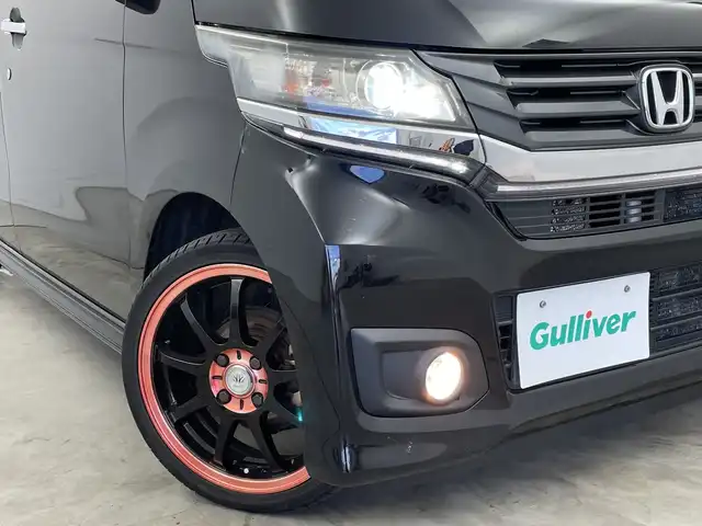 ホンダ Ｎ ＷＧＮ カスタム G 新潟県 2014(平26)年 9.7万km スマートブラック 社外SDナビ/バックモニター/純正フロアマット/ハーフレザーシート/社外16インチAW夏タイヤ/横滑り防止機能