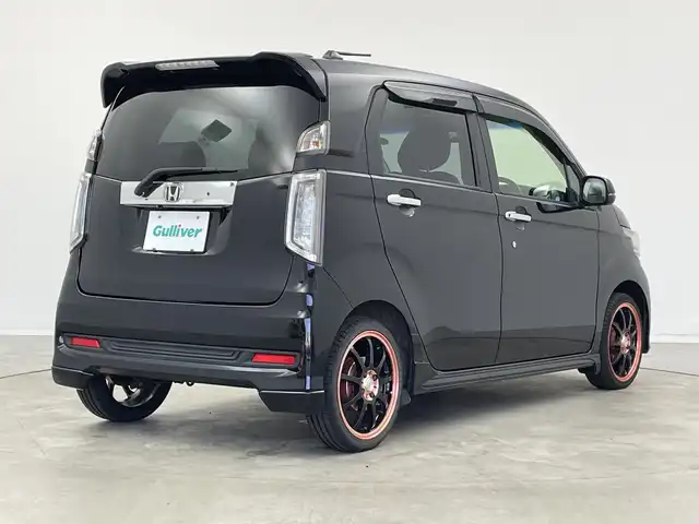 ホンダ Ｎ ＷＧＮ カスタム G 新潟県 2014(平26)年 9.7万km スマートブラック 社外SDナビ/バックモニター/純正フロアマット/ハーフレザーシート/社外16インチAW夏タイヤ/横滑り防止機能