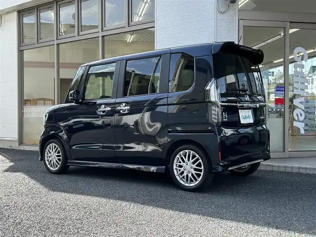 ホンダ Ｎ ＢＯＸ カスタム L ターボ 神奈川県 2022(令4)年 2.3万km ミッドナイトブルービームM ワンオーナー/純正ナビ/フルセグTV/バックカメラ/両側パワースライド/クルーズコントロール/パドルシフト/ハーフレザー/前席シートヒーター/ETC/前後ドライブレコーダー/コーナーセンサー/スマートキー/スペアキー×1/純正フロアマット/純正AW/取扱説明書/保証書