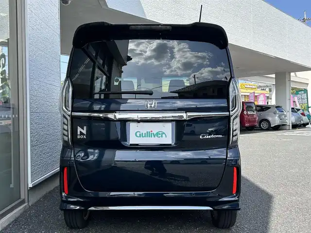 ホンダ Ｎ ＢＯＸ カスタム L ターボ 神奈川県 2022(令4)年 2.3万km ミッドナイトブルービームM ワンオーナー/純正ナビ/フルセグTV/バックカメラ/両側パワースライド/クルーズコントロール/パドルシフト/ハーフレザー/前席シートヒーター/ETC/前後ドライブレコーダー/コーナーセンサー/スマートキー/スペアキー×1/純正フロアマット/純正AW/取扱説明書/保証書