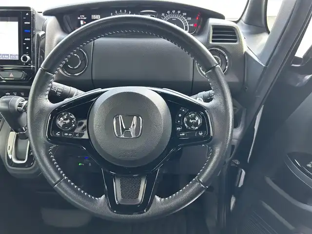 ホンダ Ｎ ＢＯＸ カスタム L ターボ 神奈川県 2022(令4)年 2.3万km ミッドナイトブルービームM ワンオーナー/純正ナビ/フルセグTV/バックカメラ/両側パワースライド/クルーズコントロール/パドルシフト/ハーフレザー/前席シートヒーター/ETC/前後ドライブレコーダー/コーナーセンサー/スマートキー/スペアキー×1/純正フロアマット/純正AW/取扱説明書/保証書