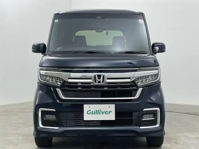 ホンダ Ｎ ＢＯＸ カスタム L ターボ 岡山県 2022(令4)年 2.4万km ミッドナイトブルービームM ワンオーナー/純正8インチナビ/（Bluetooth/フルセグ/CD/DVD/Carplay）/両側電動スライドドア/レーダークルーズコントロール/前席シートヒーター/ETC/バックカメラ/前後ドライブレコーダー/パドルシフト/ハーフレザー/コーナーセンサー/スマートキー/スペアキー×1/純正フロアマット/純正AW/取扱説明書/保証書