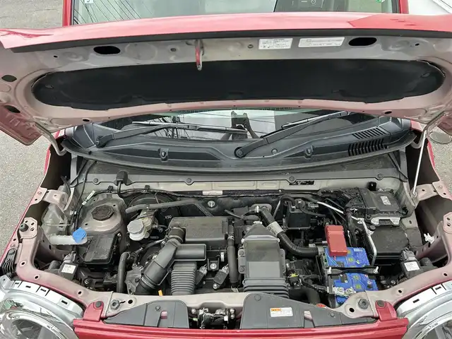 スズキ ハスラー HYBRID X ターボ 佐賀県 2020(令2)年 5.4万km フェニックスレッドパール/ガンメタリック2トーンルーフ デュアルカメラブレーキサポート/追従クルーズコントロール/バックセンサー/社外ディスプレイオーディオ/・バックカメラ/・BT/CD/シートヒーター/前後ドラレコ(ZDR025)/LEDヘッドライト/オートライト/フォグランプ/プッシュスタート/ETC/革巻きステアリング/パドルシフト/社外18インチAW/スペアキー×１/取扱説明書
