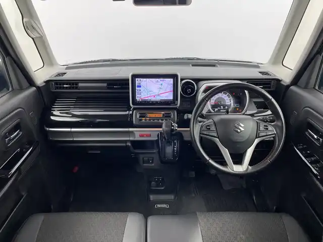 スズキ スペーシア カスタム HYBRID XS 群馬県 2021(令3)年 3.9万km ブルーイッシュブラックパール3 8インチ純正ナビ/ドラレコ前後/バックカメラ/全方位カメラ/LEDhヘッドライト/シートヒーター/ハーフレザーシート/両側パワースライドドア