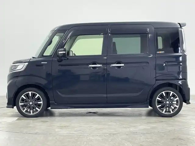 スズキ スペーシア カスタム HYBRID XS 群馬県 2021(令3)年 3.9万km ブルーイッシュブラックパール3 8インチ純正ナビ/ドラレコ前後/バックカメラ/全方位カメラ/LEDhヘッドライト/シートヒーター/ハーフレザーシート/両側パワースライドドア