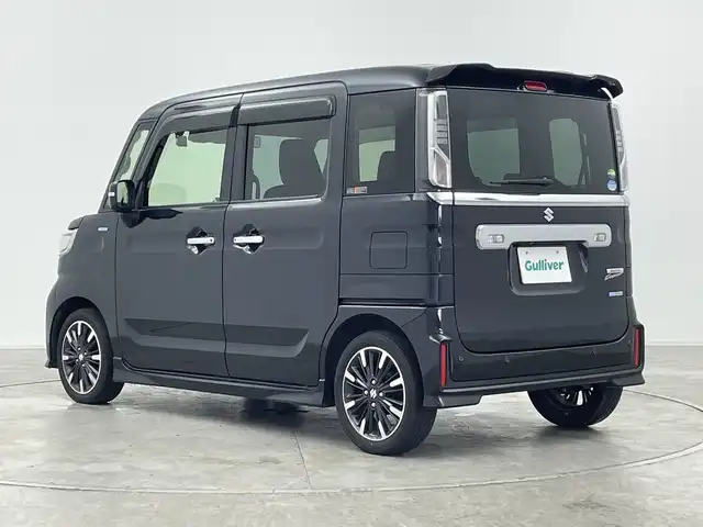 スズキ スペーシア カスタム HYBRID XS 群馬県 2021(令3)年 3.9万km ブルーイッシュブラックパール3 8インチ純正ナビ/ドラレコ前後/バックカメラ/全方位カメラ/LEDhヘッドライト/シートヒーター/ハーフレザーシート/両側パワースライドドア
