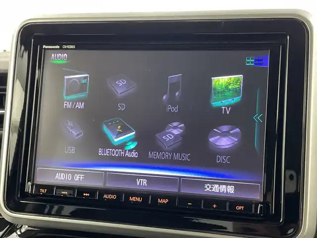 スズキ スペーシア カスタム HYBRID XS 群馬県 2021(令3)年 3.9万km ブルーイッシュブラックパール3 8インチ純正ナビ/ドラレコ前後/バックカメラ/全方位カメラ/LEDhヘッドライト/シートヒーター/ハーフレザーシート/両側パワースライドドア