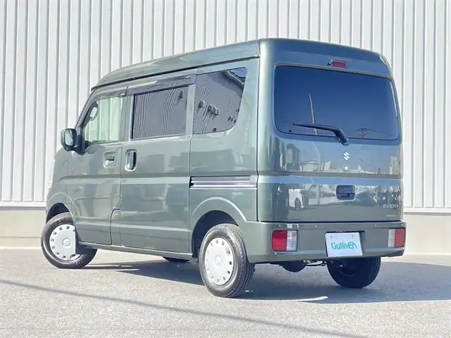 スズキ エブリイ JOIN 群馬県 2021(令3)年 0.7万km クールカーキPM 純正オーディオ(FM/AM/AUX/CD)/ポータブルナビ/ワンオーナー/衝突軽減ブレーキ/コーナーセンサー/オートライト/電動格納ミラー/両側スライドドア/純正フロアマット/純正ホイールキャップ/純正ドアバイザー/パワーウィンドウ/パワーステアリング/保証書/取扱説明書
