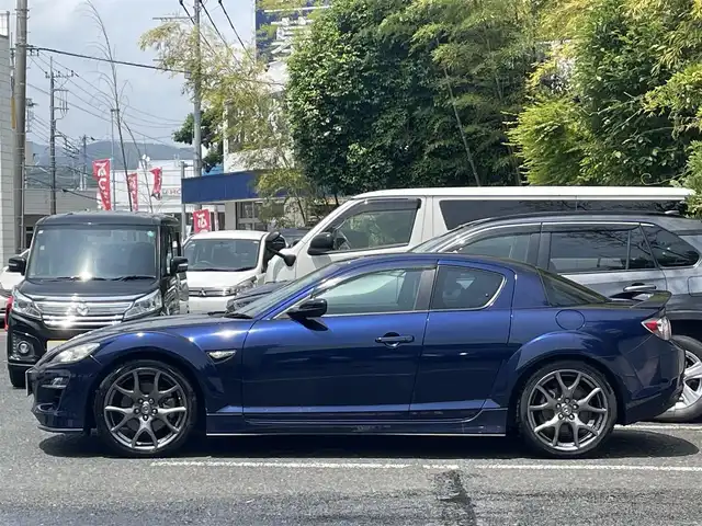 マツダ ＲＸ－８ タイプ RS 茨城県 2010(平22)年 13.4万km ストーミーブルーマイカ RECABOスポーツシート/純正アルミ/スペアキー×１/バックカメラ/社外HDDナビ/(フルセグTV、DVD再生あり)CARROZZERIA/KNIGHT SPORTSマフラー