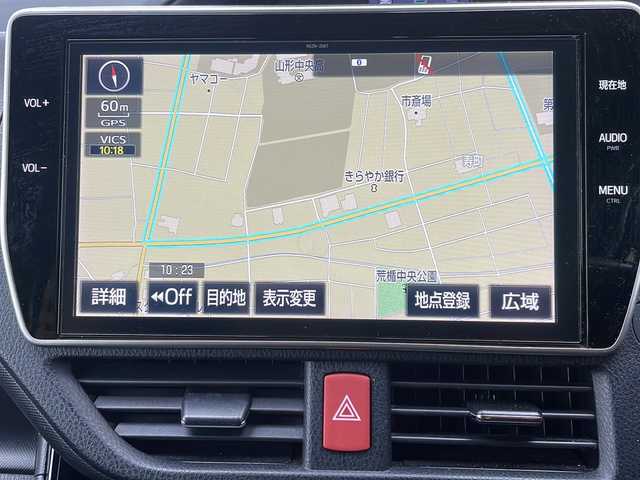 トヨタ ノア ハイブリッド G 山形県 2018(平30)年 6.3万km ブラック ・TRDエアロ（フロント、サイド、リア）/・モデリスタAW/・純正10インチナビ/フルセグ/CDDVD/Bluetooth/・純正フリップダウンモニター/・バックカメラ/・ビルトインETC/・クルーズコントロール/・プリクラッシュセーフティ/・レーンキープアシスト/・オートマチックハイビーム/・LEDヘッドライト/・両側ワンタッチパワースライドドア/・前席シートヒーター/・フロントワイパーデアイサー/・純正AW＋スタッドレスタイヤ車載/・純正マット/・純正エンジンスターター/・スペアキー1本/・保証書/・取扱説明書