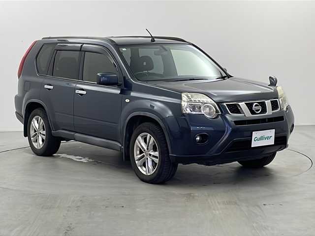 日産 エクストレイル 20X 栃木県 2012(平24)年 17.5万km スチールブルー 純正ナビ/(AM/FM/CD/DVD/Bluetooth/SD)/フルセグTV/バックカメラ/4WD/ETC/シートヒーター/スマートキー/オートライト/ダウンヒルアシストコントロール/パワーステアリング/ルーフレール