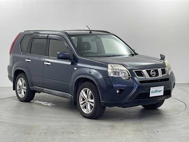 日産 エクストレイル 20X 栃木県 2012(平24)年 17.5万km スチールブルー 純正ナビ/(AM/FM/CD/DVD/Bluetooth/SD)/フルセグTV/バックカメラ/4WD/ETC/シートヒーター/スマートキー/オートライト/ダウンヒルアシストコントロール/パワーステアリング/ルーフレール