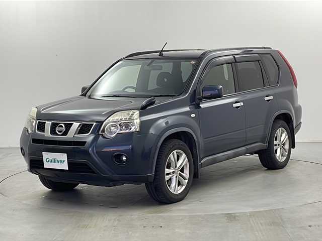 日産 エクストレイル 20X 栃木県 2012(平24)年 17.5万km スチールブルー 純正ナビ/(AM/FM/CD/DVD/Bluetooth/SD)/フルセグTV/バックカメラ/4WD/ETC/シートヒーター/スマートキー/オートライト/ダウンヒルアシストコントロール/パワーステアリング/ルーフレール