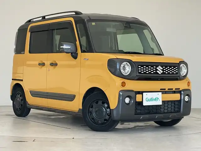 スズキ スペーシア ギア HYBRID XZターボ 愛知県 2018(平30)年 5.6万km アクティブイエロー/ガンメタリック2トーン HUD/両側パワースライドドア/クルーズコントロール/LDA/PCS/パドルシフト/クリアランスソナー/フォグランプ/社外SDナビ/フルセグテレビ/Bluetooth/スマートキー/純正フロアマット/シートヒーター/コーナーセンサー/レーンキープアシスト/オートライト/LEDヘッドライト