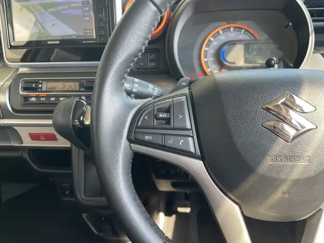 スズキ スペーシア ギア HYBRID XZターボ 愛知県 2018(平30)年 5.6万km アクティブイエロー/ガンメタリック2トーン HUD/両側パワースライドドア/クルーズコントロール/LDA/PCS/パドルシフト/クリアランスソナー/フォグランプ/社外SDナビ/フルセグテレビ/Bluetooth/スマートキー/純正フロアマット/シートヒーター/コーナーセンサー/レーンキープアシスト/オートライト/LEDヘッドライト