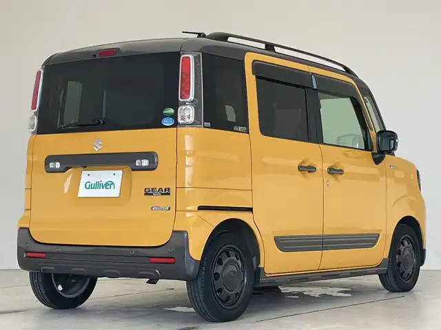 スズキ スペーシア ギア HYBRID XZターボ 愛知県 2018(平30)年 5.6万km アクティブイエロー/ガンメタリック2トーン HUD/両側パワースライドドア/クルーズコントロール/LDA/PCS/パドルシフト/クリアランスソナー/フォグランプ/社外SDナビ/フルセグテレビ/Bluetooth/スマートキー/純正フロアマット/シートヒーター/コーナーセンサー/レーンキープアシスト/オートライト/LEDヘッドライト