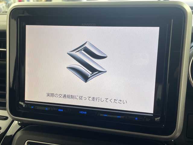 スズキ スペーシア カスタム HYBRID XS ターボ 岐阜県 2019(令1)年 3.1万km フェニックスレッドパール 純正8インチナビゲーション【KEMWOOD】/Bluetooth/CD DVD/フルセグテレビ/iPod/USB/AM FM/SD/両側パワースライドドア/革巻きステアリング/ステアリングリモコン/パドルシフト/LEDヘッドライト/オートライト/ハーフレザーシート/シートヒーター(D席)/純正ビルトインETC/シートバックテーブル/スズキセーフティサポート/衝突被害軽減機能/横滑り防止装置/車線逸脱警報