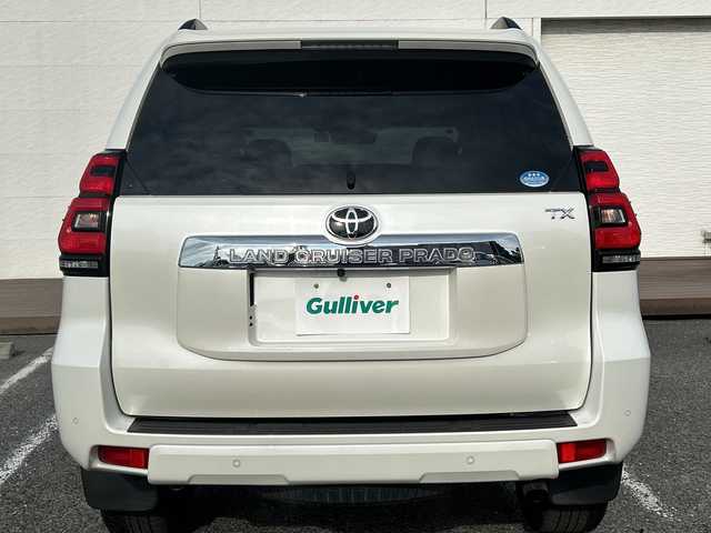 トヨタ ランドクルーザー プラド TX Lパッケージ 千葉県 2019(平31)年 5.8万km ホワイトパールクリスタルシャイン ワンオーナー　９型ナビ　バックカメラ　ＥＴＣ　クルコン　ドラレコ　フルセグ　Ｂｔ　ＤＶＤ　電動エアシート・ヒーター　ウッド調コンビハンドル　ＰＣＳ　ＡＨＢ　ＬＥＤライト　レーンアシスト　１９インチＡＷ