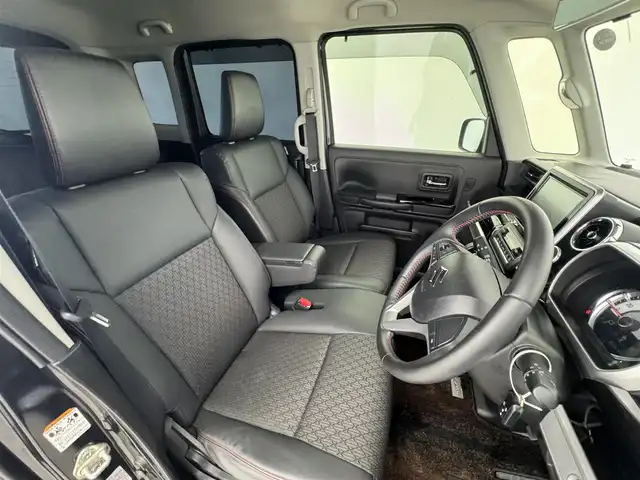 スズキ スペーシア カスタム HYBRID XS 大阪府 2020(令2)年 3.7万km ブルーイッシュブラックパール3 スズキセーフティサポート/　・デュアルセンサーブレーキサポート/　・車線逸脱警報機能/　・誤発進抑制機能/　・リアパーキングセンサー/純正メモリナビ/　　CD/DVD/BT/フルセグTV/バックカメラ/両側パワースライドドア/LEDオートライト/フォグランプ/合皮ハーフレザーシート/シートヒーター/純正15インチアルミホイール/コーナーセンサー/アイドリングストップ/スマートキー/ETC