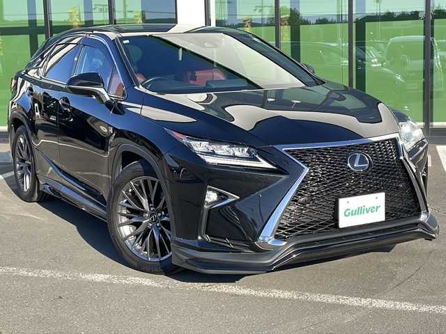 レクサス ＲＸ 200t Fスポーツ 道東・釧路十勝 2017(平29)年 5.4万km グラファイトブラックガラスフレーク ・TRDエアロ/・ワンオーナー/・4WD/・純正ナビ/・CD/DVD/Blu-ray/Bluetooth/・フルセグTV/・サンルーフ/・TRD製エアロ（F/S/R)/・TRD製スポーツマフラー/・レーンキーピングアシスト/・オートマチックハイビーム/・レーダークルーズコントロール/・レザーシート/・エアシート/・シートヒーター/・エアシート/・ステアリングヒーター/・パドルシフト/・ステアリングヒーター/・角型3眼LEDヘッドライト/・フォグランプ/・オートライト/・プッシュスタート/・スマートキー/・スペアキー/・ステアリングスイッチ/・AC100V