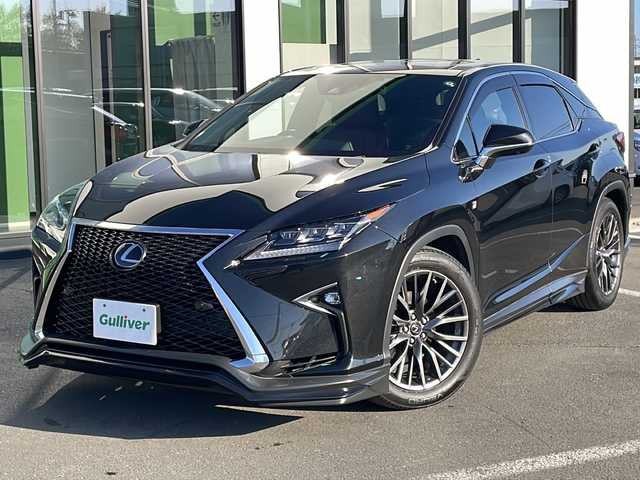 レクサス ＲＸ 200t Fスポーツ 道東・釧路十勝 2017(平29)年 5.4万km グラファイトブラックガラスフレーク ・TRDエアロ/・ワンオーナー/・4WD/・純正ナビ/・CD/DVD/Blu-ray/Bluetooth/・フルセグTV/・サンルーフ/・TRD製エアロ（F/S/R)/・TRD製スポーツマフラー/・レーンキーピングアシスト/・オートマチックハイビーム/・レーダークルーズコントロール/・レザーシート/・エアシート/・シートヒーター/・エアシート/・ステアリングヒーター/・パドルシフト/・ステアリングヒーター/・角型3眼LEDヘッドライト/・フォグランプ/・オートライト/・プッシュスタート/・スマートキー/・スペアキー/・ステアリングスイッチ/・AC100V