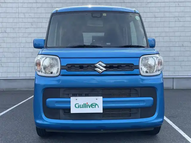 スズキ スペーシア HYBRID G 栃木県 2018(平30)年 5.6万km ブリスクブルーM ワンオーナー/ユピテルポータブルナビ/　(ハイウェイラジオ/MP3/レーダー探知機)/ワンセグTV/ビルトインETC/ドライブレコーダー/パーキングセンサー/セーフティサポート/・デュアルセンサーブレーキサポート/・後退時ブレーキサポート/・誤発進抑制機能(前後)/・車線逸脱警報機能/・ふらつき警報機能/・先行車発進お知らせ機能/・ハイビームアシスト/オートライト/オートエアコン/ベンチシート/フルフラット/キーレスプッシュスタートシステム/禁煙車/保証書/取扱説明書/取扱説明書