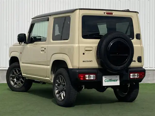 スズキ ジムニー XC 香川県 2021(令3)年 0.5万km シフォンアイボリーメタリックブラック2トーンルーフ 衝突被害軽減ブレーキ/レーンアシスト/社外SDナビ フルセグTV CD DVD BT/バックカメラ/ETC/スマートキー 2個/シートヒーター /LEDオートヘッドライト/フォグライト/電動格納ミラー/クルーズコントロール/ステアリングリモコン/16インチ アルミホイール/オートエアコン/ドラレコ/W サイド エアバッグ