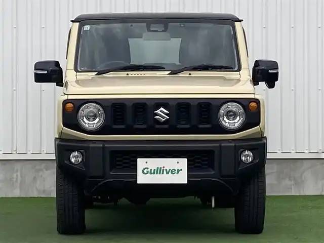 スズキ ジムニー XC 香川県 2021(令3)年 0.5万km シフォンアイボリーメタリックブラック2トーンルーフ 衝突被害軽減ブレーキ/レーンアシスト/社外SDナビ フルセグTV CD DVD BT/バックカメラ/ETC/スマートキー 2個/シートヒーター /LEDオートヘッドライト/フォグライト/電動格納ミラー/クルーズコントロール/ステアリングリモコン/16インチ アルミホイール/オートエアコン/ドラレコ/W サイド エアバッグ