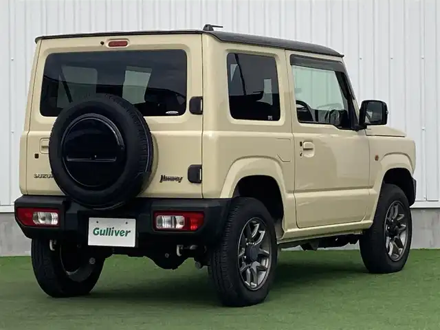 スズキ ジムニー XC 香川県 2021(令3)年 0.5万km シフォンアイボリーメタリックブラック2トーンルーフ 衝突被害軽減ブレーキ/レーンアシスト/社外SDナビ フルセグTV CD DVD BT/バックカメラ/ETC/スマートキー 2個/シートヒーター /LEDオートヘッドライト/フォグライト/電動格納ミラー/クルーズコントロール/ステアリングリモコン/16インチ アルミホイール/オートエアコン/ドラレコ/W サイド エアバッグ